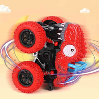 HKM-409619 12PCS Mini Dinosaur Friction Pull Back Car Toy Set for Kids - Inertia Vehicles