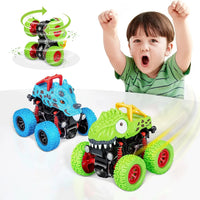 HKM-409619 12PCS Mini Dinosaur Friction Pull Back Car Toy Set for Kids - Inertia Vehicles