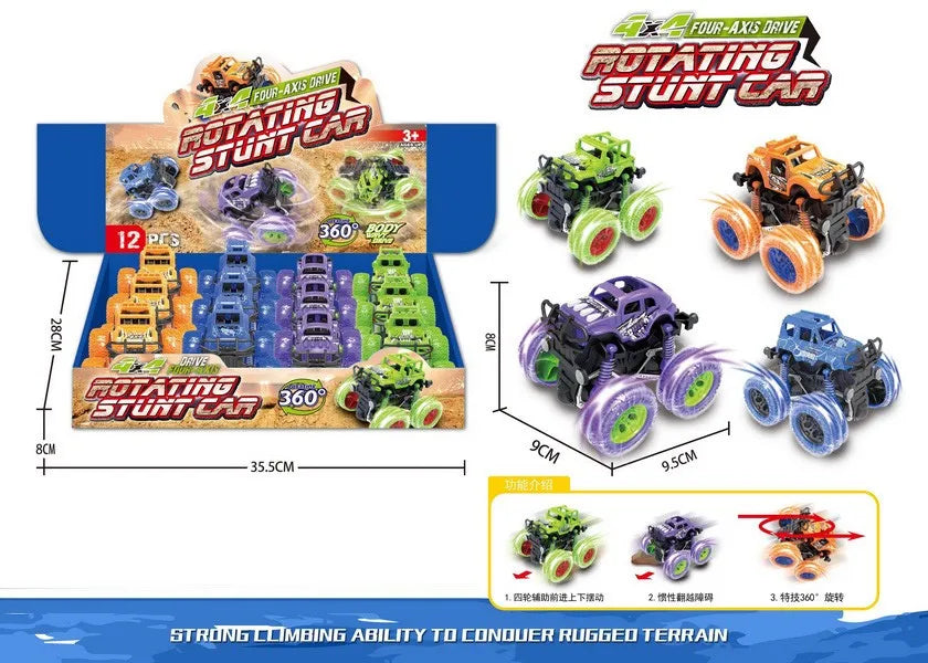 HKM-409619 12PCS Mini Dinosaur Friction Pull Back Car Toy Set for Kids - Inertia Vehicles