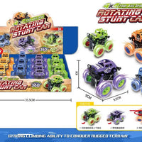 HKM-409619 12PCS Mini Dinosaur Friction Pull Back Car Toy Set for Kids - Inertia Vehicles