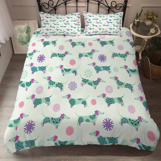 HKM-409747 Cartoon Series Polyester Bedding Set - Quilted, Twill Design for 1.8m Bed, 3 Pieces