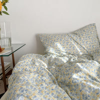 HKM-409811 Floral Cotton Bedding Set 4-Piece for Summer - Available in Multiple Sizes