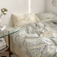 HKM-409811 Floral Cotton Bedding Set 4-Piece for Summer - Available in Multiple Sizes