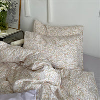 HKM-409811 Floral Cotton Bedding Set 4-Piece for Summer - Available in Multiple Sizes