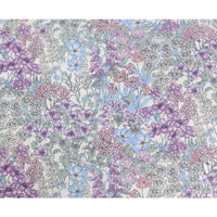 HKM-409811 Japan Imported 60-Count Plain Weave Cotton Fabric - Dream Garden Purple - 108cm x 45cm for Handmade Projects