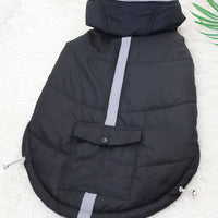 HKM-409811 Thickened Padded Pet Vest Jacket for Dogs - Black, Casual Polyester Design