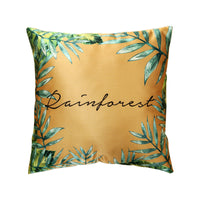 HKM-409875 Modern Tropical Bird and Leaf Print Satin Pillowcase