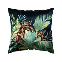 HKM-409875 Modern Tropical Bird and Leaf Print Satin Pillowcase