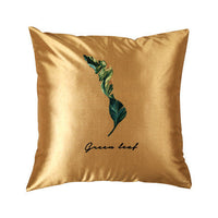 HKM-409875 Modern Tropical Bird and Leaf Print Satin Pillowcase
