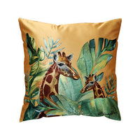 HKM-409875 Modern Tropical Bird and Leaf Print Satin Pillowcase