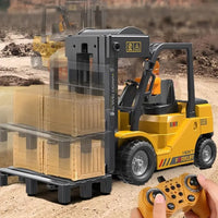 HKM-409939 1:24 Scale Remote Control Forklift Toy with Music and Lights - Indoor Use Truck