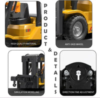 HKM-409939 1:24 Scale Remote Control Forklift Toy with Music and Lights - Indoor Use Truck