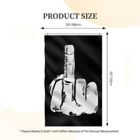 HKM-410067 Middle Finger Flag - 90x150cm Funny Dormitory Banner for Prank Decor