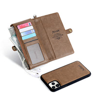 HKM-410067 Multi-function PU Mobile Phone Case for iPhone 11 Pro Max with Card Slots – Stylish & Protective Wallet Design