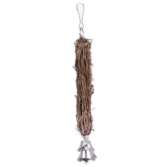 HKM-410067 Rattan Parrot Swing for Birds - 10.24 x 6.30 Inches with Hooks