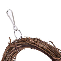 HKM-410067 Rattan Parrot Swing for Birds - 10.24 x 6.30 Inches with Hooks