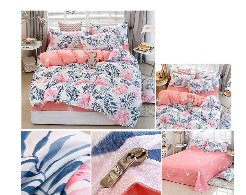 HKM-410131 Aloe Cotton Simple Style Quilt Cover Set - Available in Multiple Sizes: 1.5m, 1.8m, 2.0m, 2.2m