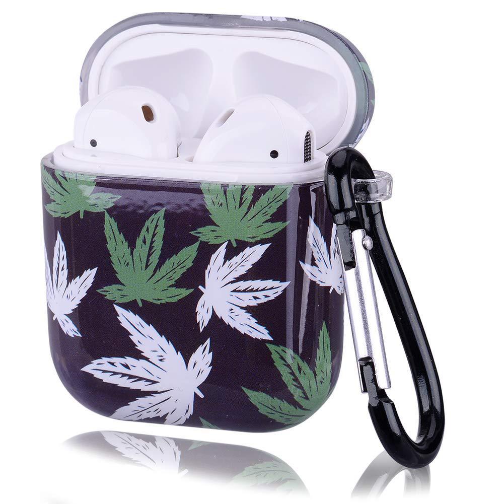 HKM-410323 Floral Clamshell Hard Protective Case for Wireless Earphones - Compatible with iPhone Models