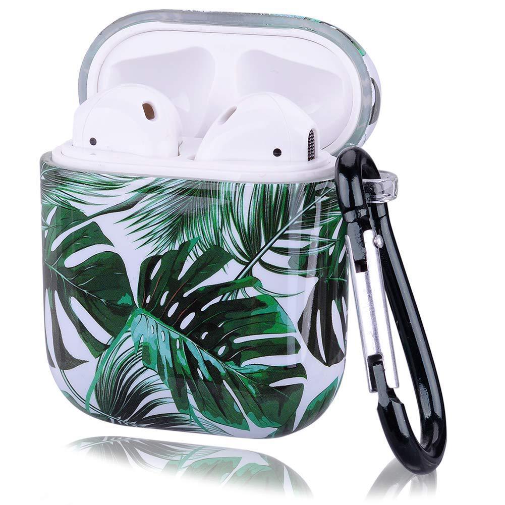 HKM-410323 Floral Clamshell Hard Protective Case for Wireless Earphones - Compatible with iPhone Models