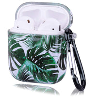 HKM-410323 Floral Clamshell Hard Protective Case for Wireless Earphones - Compatible with iPhone Models