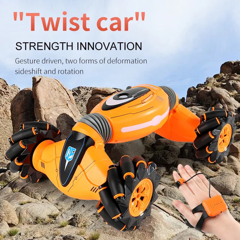 HKM-410387 Gesture Sensing Remote Control Stunt Car with 360 Spin, LED Lights and Music