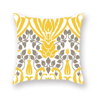HKM-410515 Nordic Yellow Geometric Peach Skin Pillowcase 45x45CM for Home and Office Use