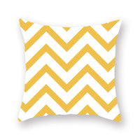 HKM-410515 Nordic Yellow Geometric Peach Skin Pillowcase 45x45CM for Home and Office Use
