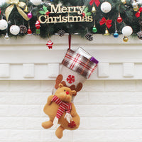HKM-410579 Christmas Sock Gift Bag Ornament - Non-Woven Fabric, 3 Styles: Old Man, Snowman, Elk
