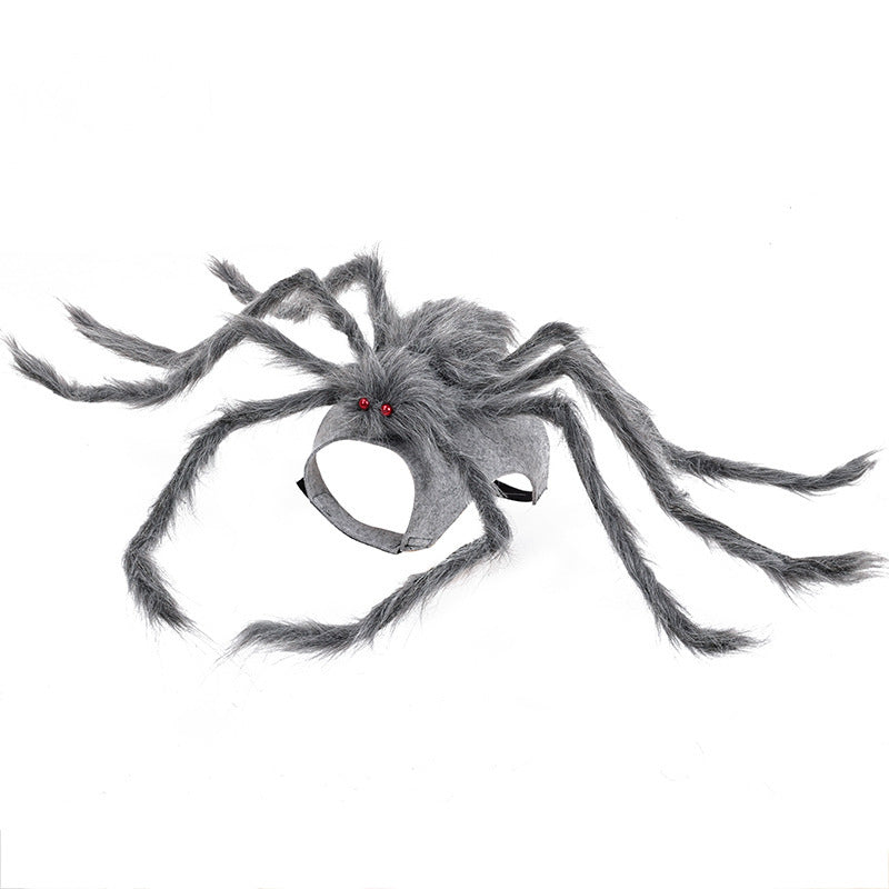 HKM-410643 Spider Costume for Pets in Gray, Brown, Black, and Purple - Size S, M, L