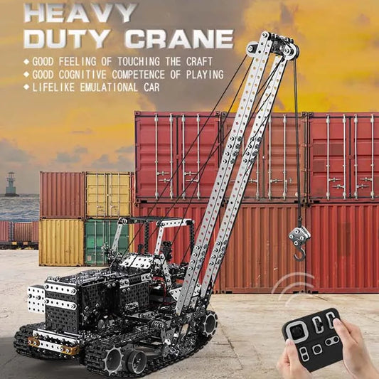 HKM-410707 1745PCS Remote Control Metal Building Blocks Crane Truck Model for DIY Assembly and Engineering Play