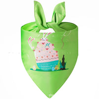 HKM-410835 Easter Bunny Triangular Pet Spit Towel for Dogs - 70x48cm, Polyester, Adjustable neck 15-52cm
