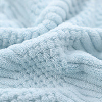 HKM-410963 High-Density Coral Fleece Absorbent Towel Set - 35x75cm & 70x140cm