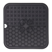 HKM-411155 Silicone Pet Licking Pad and Food Mat with Scraper, 200mm x 200mm