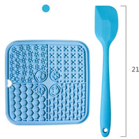 HKM-411155 Silicone Pet Licking Pad and Food Mat with Scraper, 200mm x 200mm
