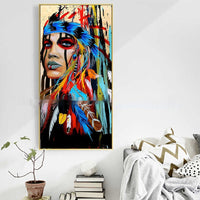 HKM-411219 Airbrushed Canvas Wall Art for European and American Decor - Multiple Sizes Available