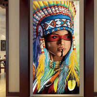 HKM-411219 Airbrushed Canvas Wall Art for European and American Decor - Multiple Sizes Available
