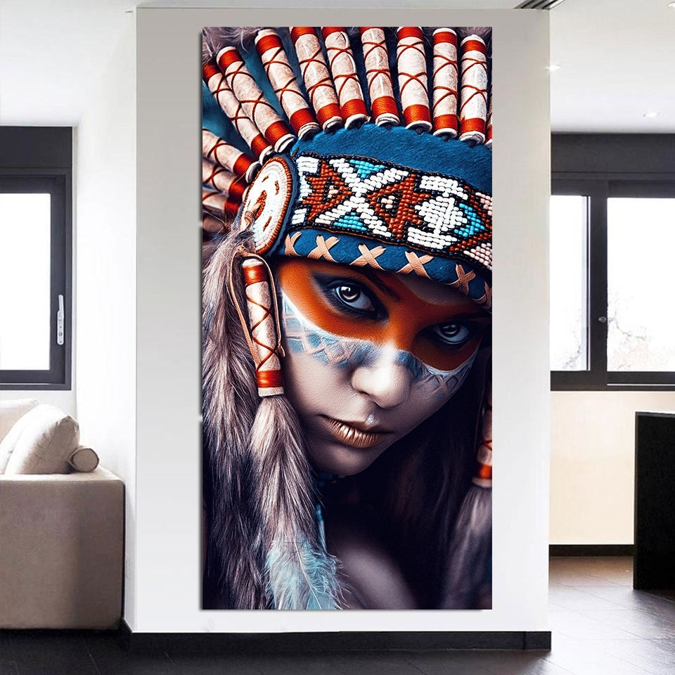 HKM-411219 Airbrushed Canvas Wall Art for European and American Decor - Multiple Sizes Available