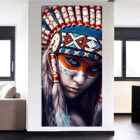 HKM-411219 Airbrushed Canvas Wall Art for European and American Decor - Multiple Sizes Available