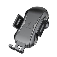 HKM-411347 Smart Induction Wireless Car Phone Holder for 4-6.5 Inch Phones - Adjustable Charging with ABS and Textured Leather