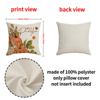 HKM-411347 Thanksgiving Pumpkin Decorative Pillow Cover - 45x45cm Printed Cushion Case
