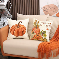 HKM-411347 Thanksgiving Pumpkin Decorative Pillow Cover - 45x45cm Printed Cushion Case