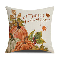 HKM-411347 Thanksgiving Pumpkin Decorative Pillow Cover - 45x45cm Printed Cushion Case