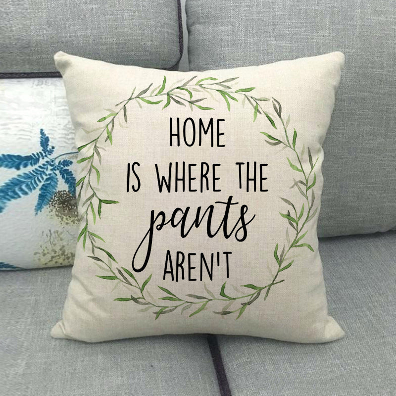 HKM-411411 Watercolor Rose Inspirational Linen Sofa Cushion Cover 45x45cm