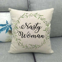 HKM-411411 Watercolor Rose Inspirational Linen Sofa Cushion Cover 45x45cm