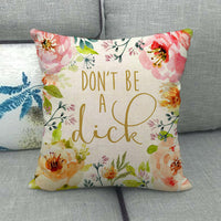 HKM-411411 Watercolor Rose Inspirational Linen Sofa Cushion Cover 45x45cm