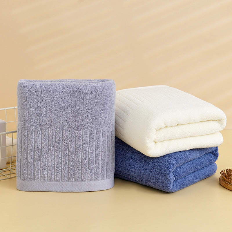 KTX-411539 Pure Cotton Thick Bath Towel - Soft, Absorbent & Lint-Free in Multiple Colors