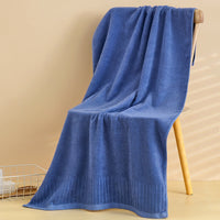 HKM-411539 Pure Cotton Thick Bath Towel - Soft, Absorbent & Lint-Free in Multiple Colors