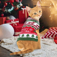 HKM-411859 Casual Wool Turtleneck Sweater for Dogs with Bone and Snowflake Design in Green and Blue
