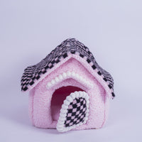 HKM-411923 Cozy Removable Washable Dog and Cat Nest Bed with Matching Blanket