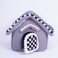 HKM-411923 Cozy Removable Washable Dog and Cat Nest Bed with Matching Blanket